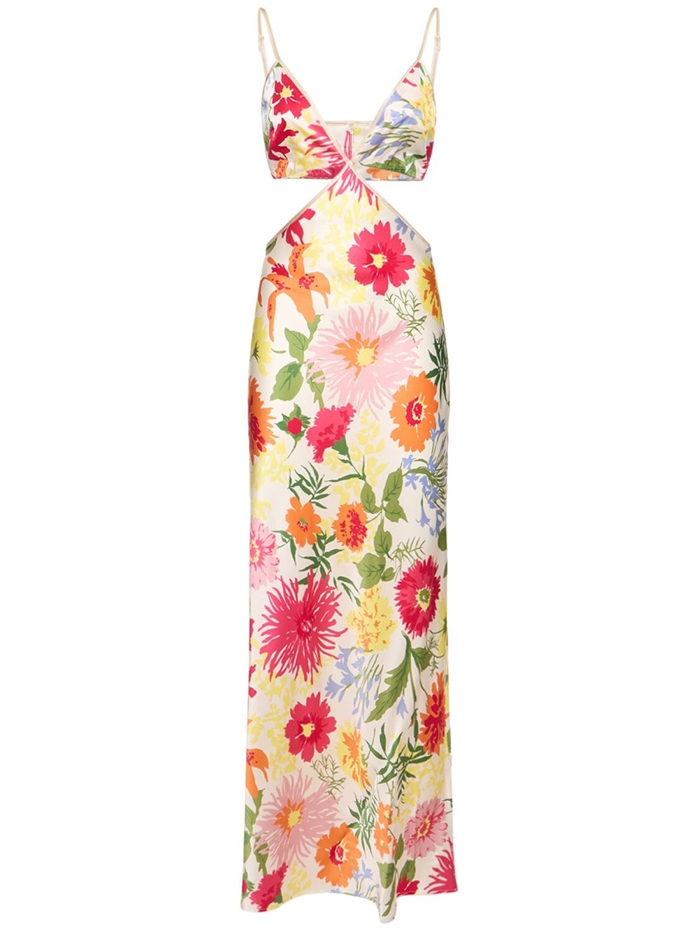 REFORMATION Poppies Cutout Floral Maxi Dress